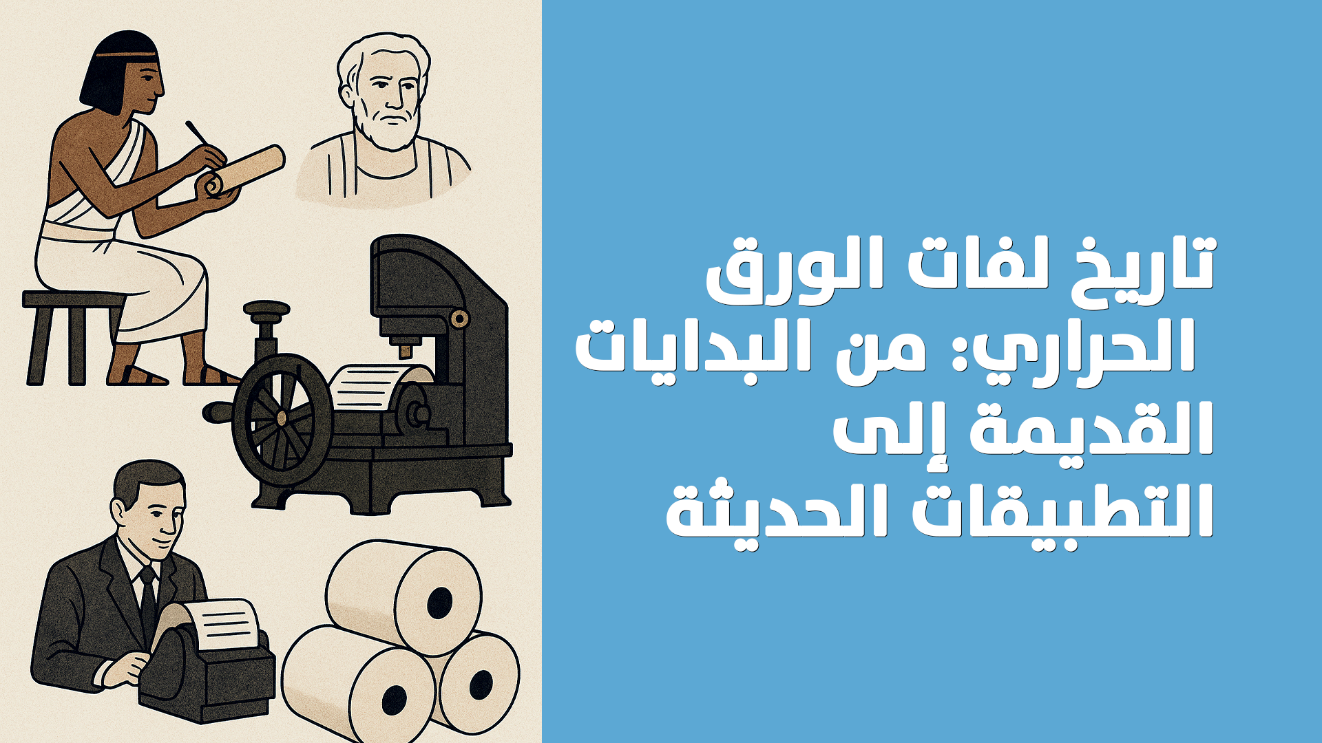 تاريخ لفات الورق الحراري: من البدايات القديمة إلى التطبيقات الحديثة